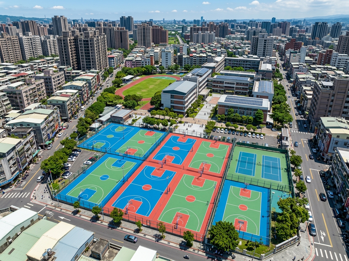 陇南市塑胶颗粒硅PU篮球场 - 方案
